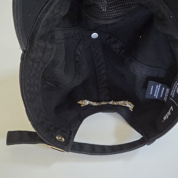 Playboy Lids Black Strapback Hat Cap Cotton Embroidery Metal Bunny Adjustable - Picture 12 of 15